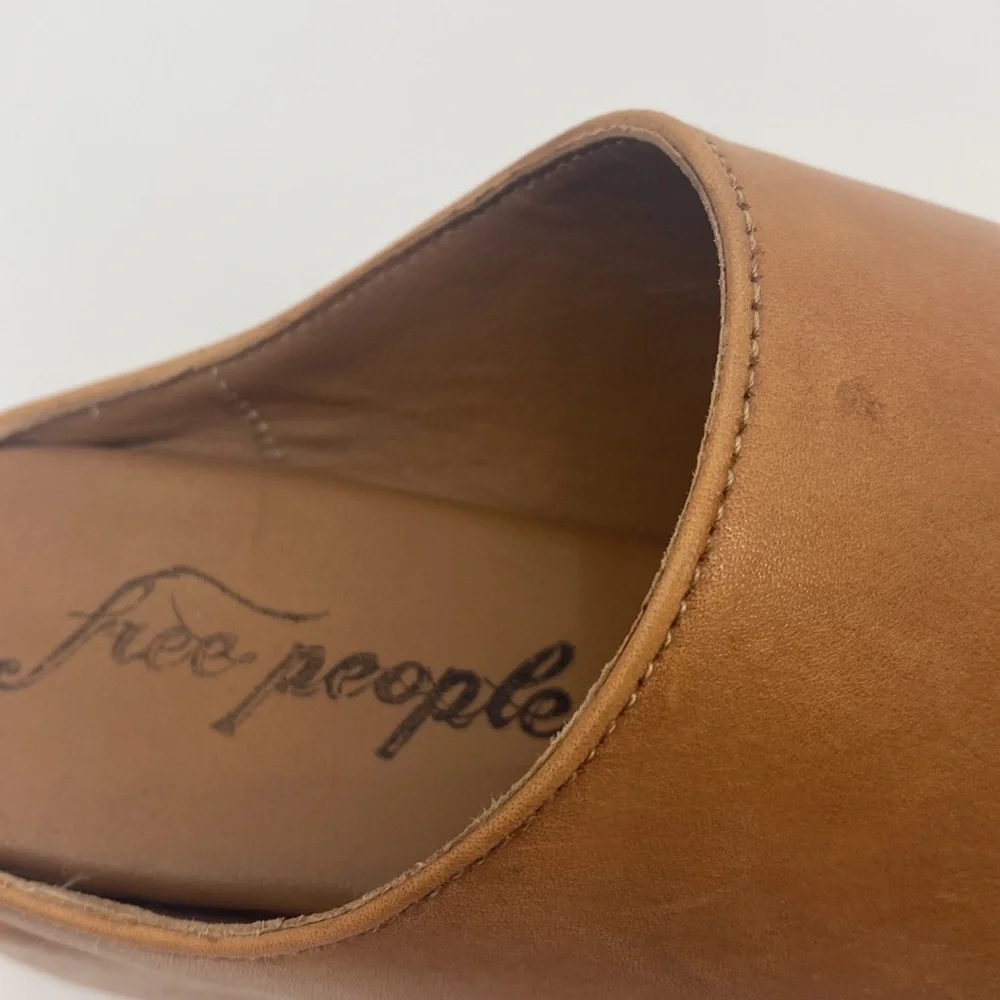 FREE PEOPLE Morgan Mules Leather Clog Platform - Picture 5 of 16